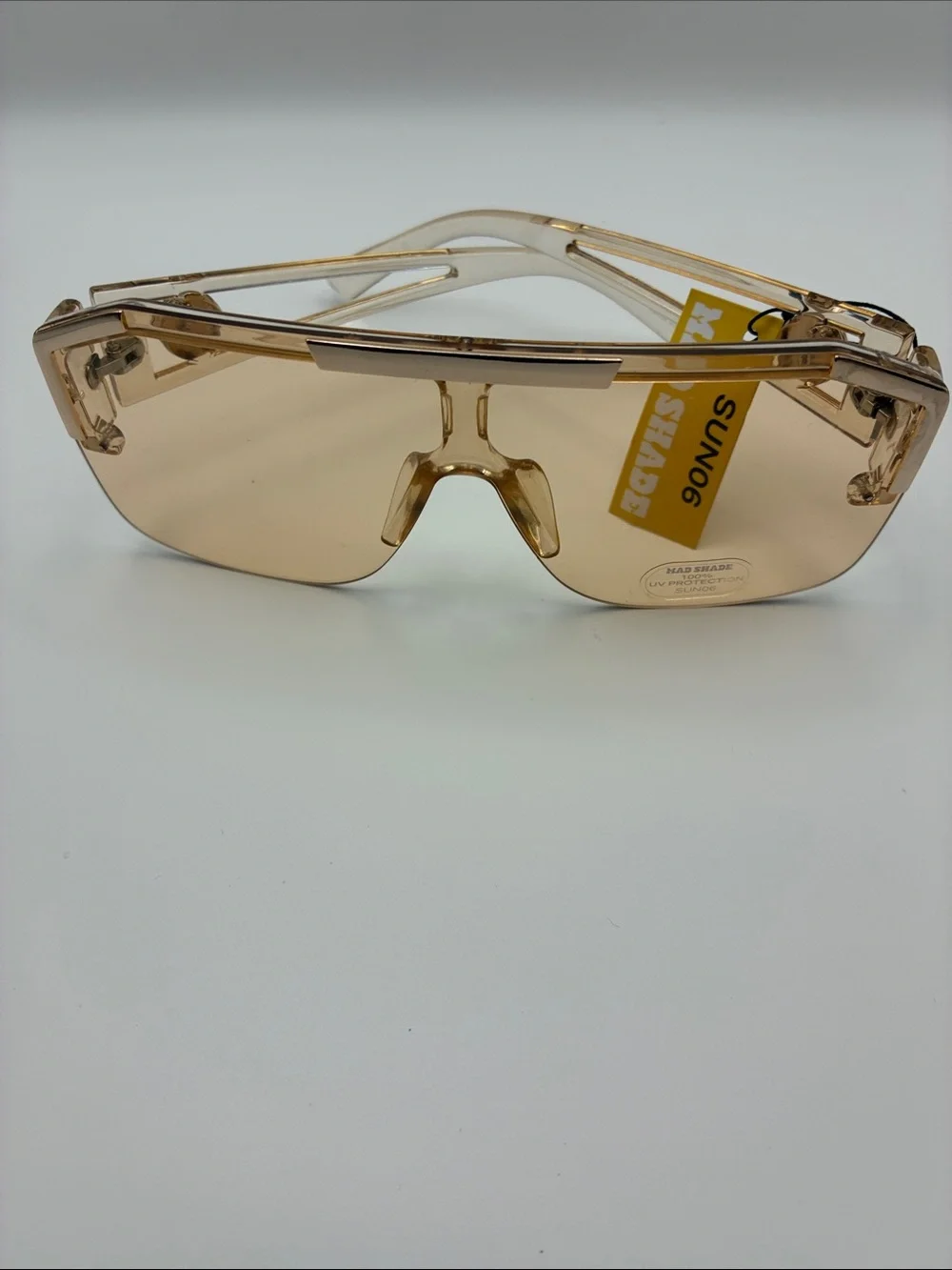 Women’s Shield Sunglasses in Light Amber
